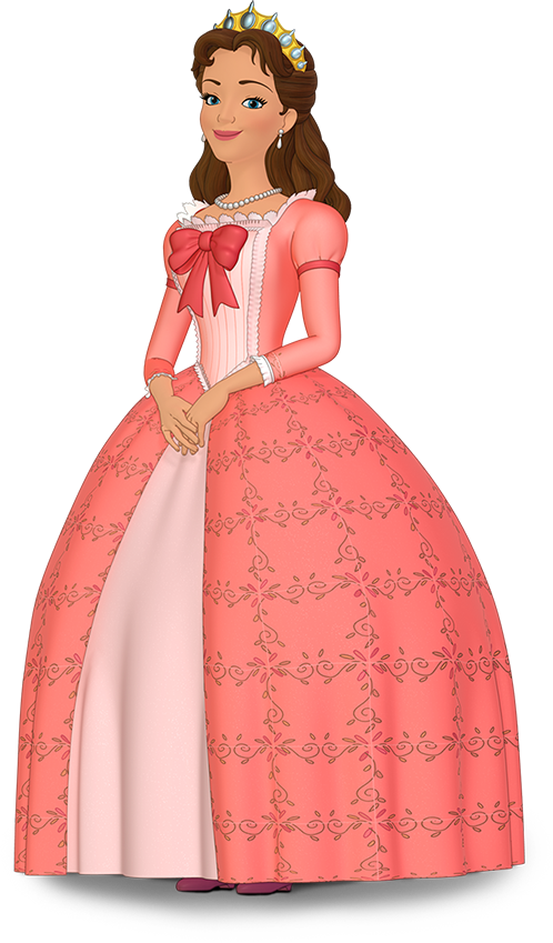 Elegant Princessin Pink Gown PNG image