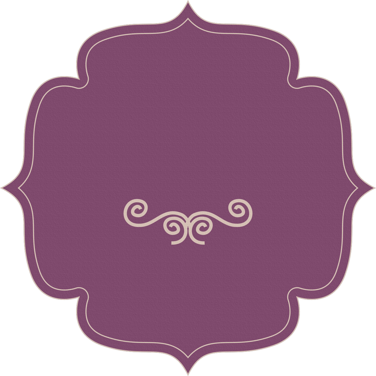 Elegant Purple Label Design PNG image