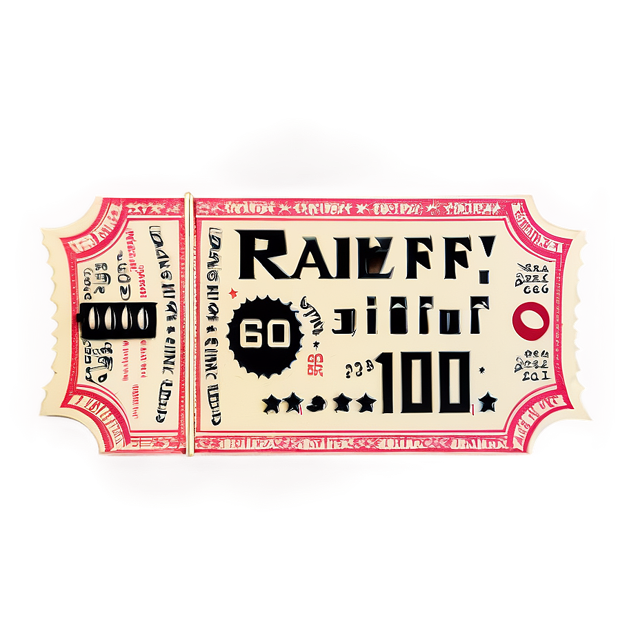 Elegant Raffle Ticket Png Qtr22 PNG image