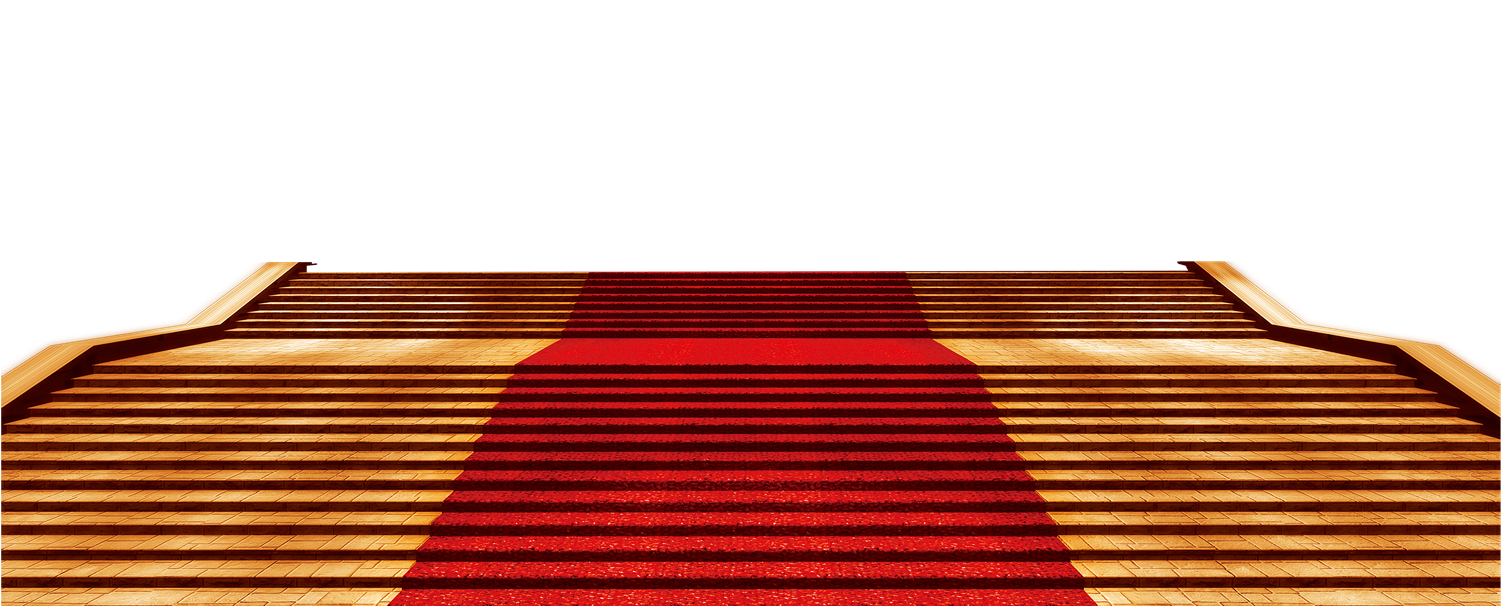 Elegant Red Carpet Stairs PNG image