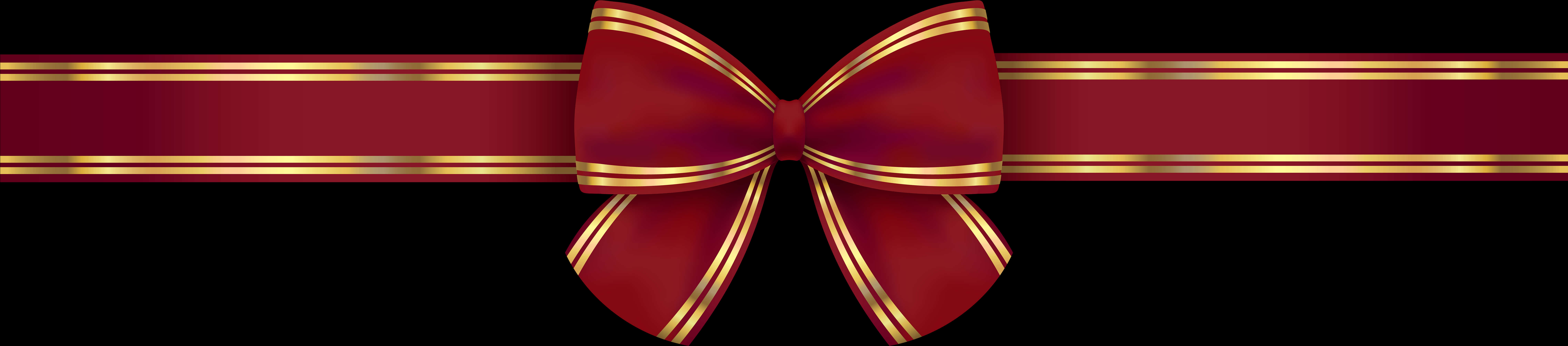 Elegant Red Gold Bow Design PNG image