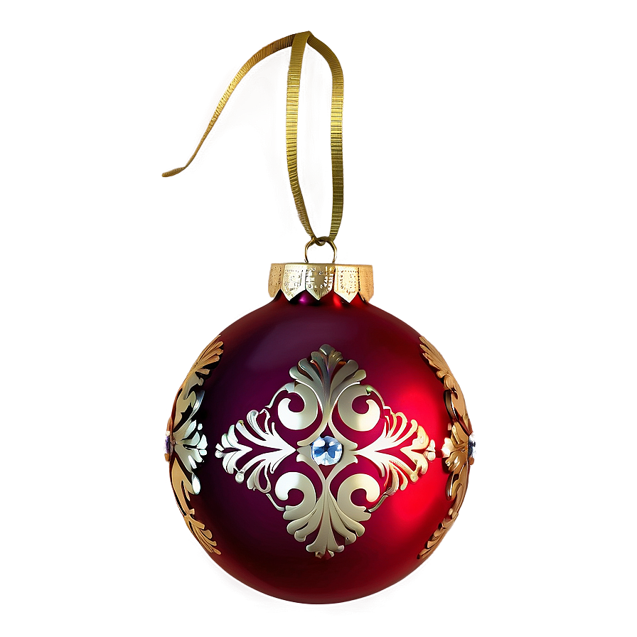 Elegant Red Ornament Png 06212024 PNG image