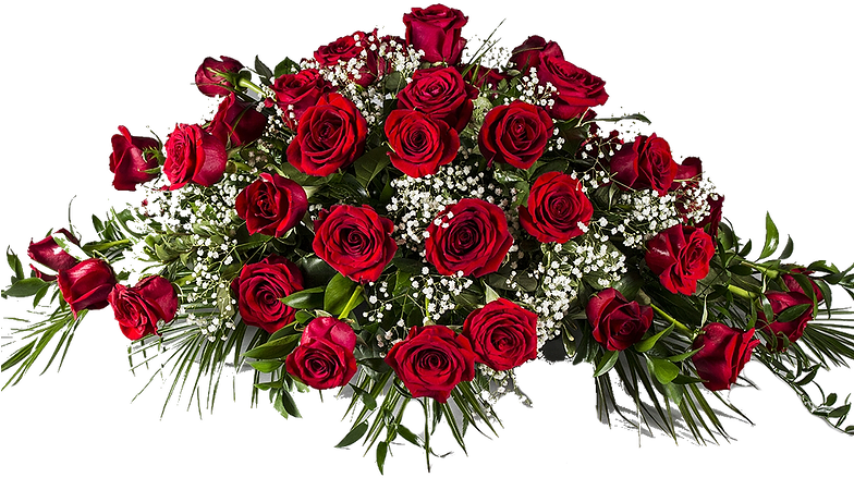 Elegant Red Rose Bouquet PNG image