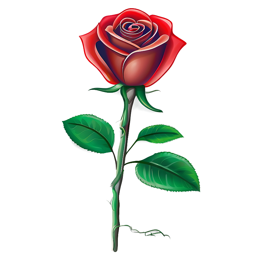 Elegant Red Rose Png Jwx54 PNG image