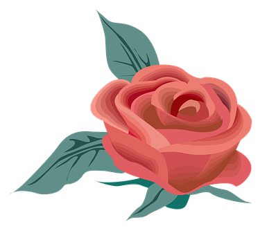 Elegant Red Rose Vector Illustration PNG image