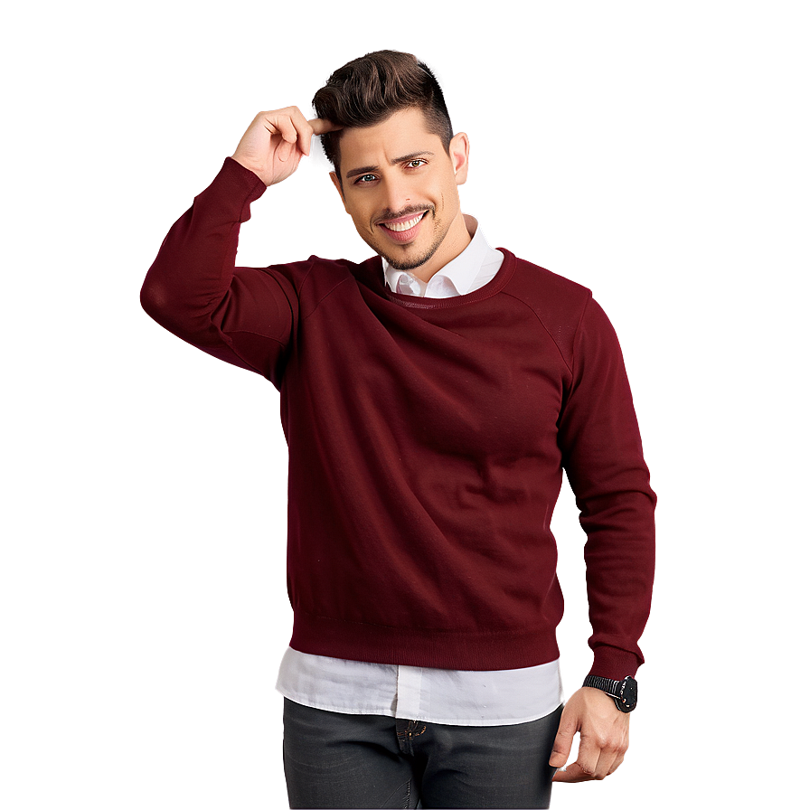 Elegant Red Sweater Png Ulj PNG image