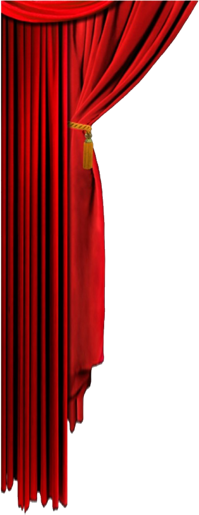 Elegant Red Theater Curtain PNG image