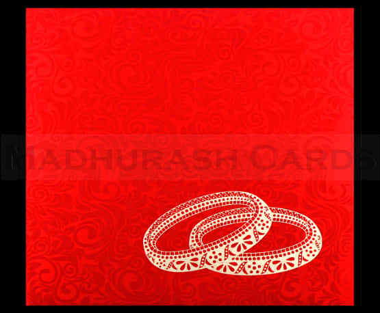 Elegant Red Wedding Card Design PNG image