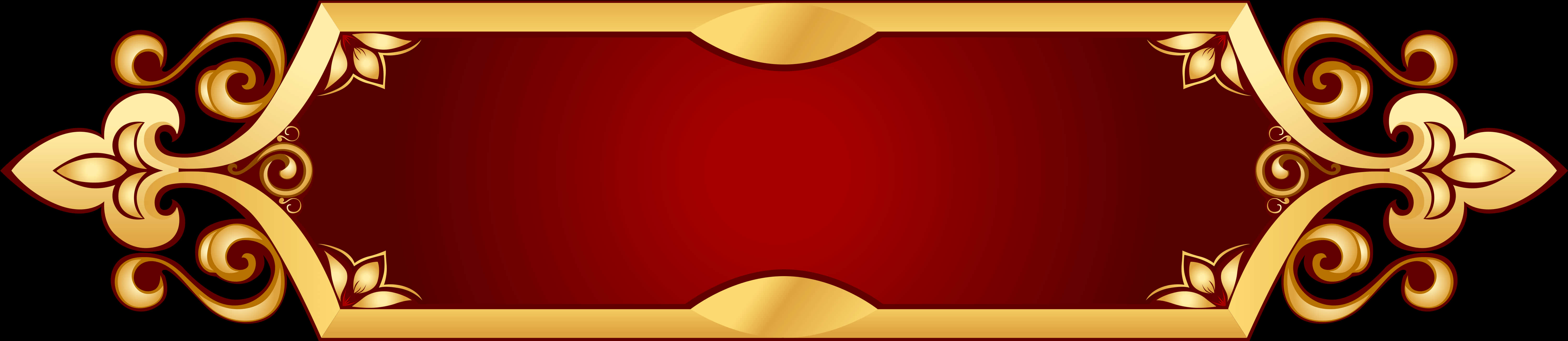 Elegant Redand Gold Banner Design PNG image