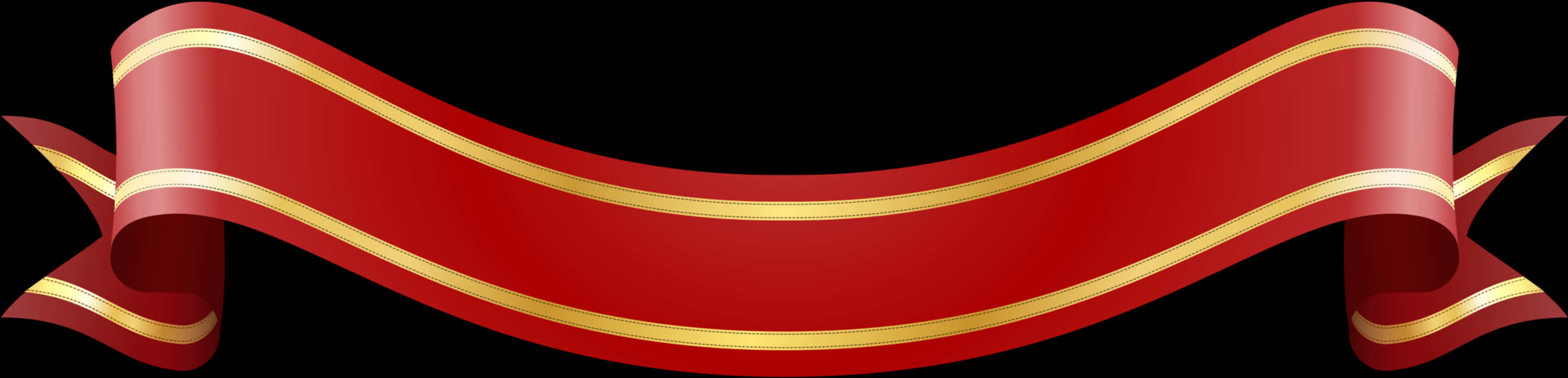 Elegant Redand Gold Banner PNG image