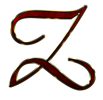 Elegant Redand Gold Letter A PNG image