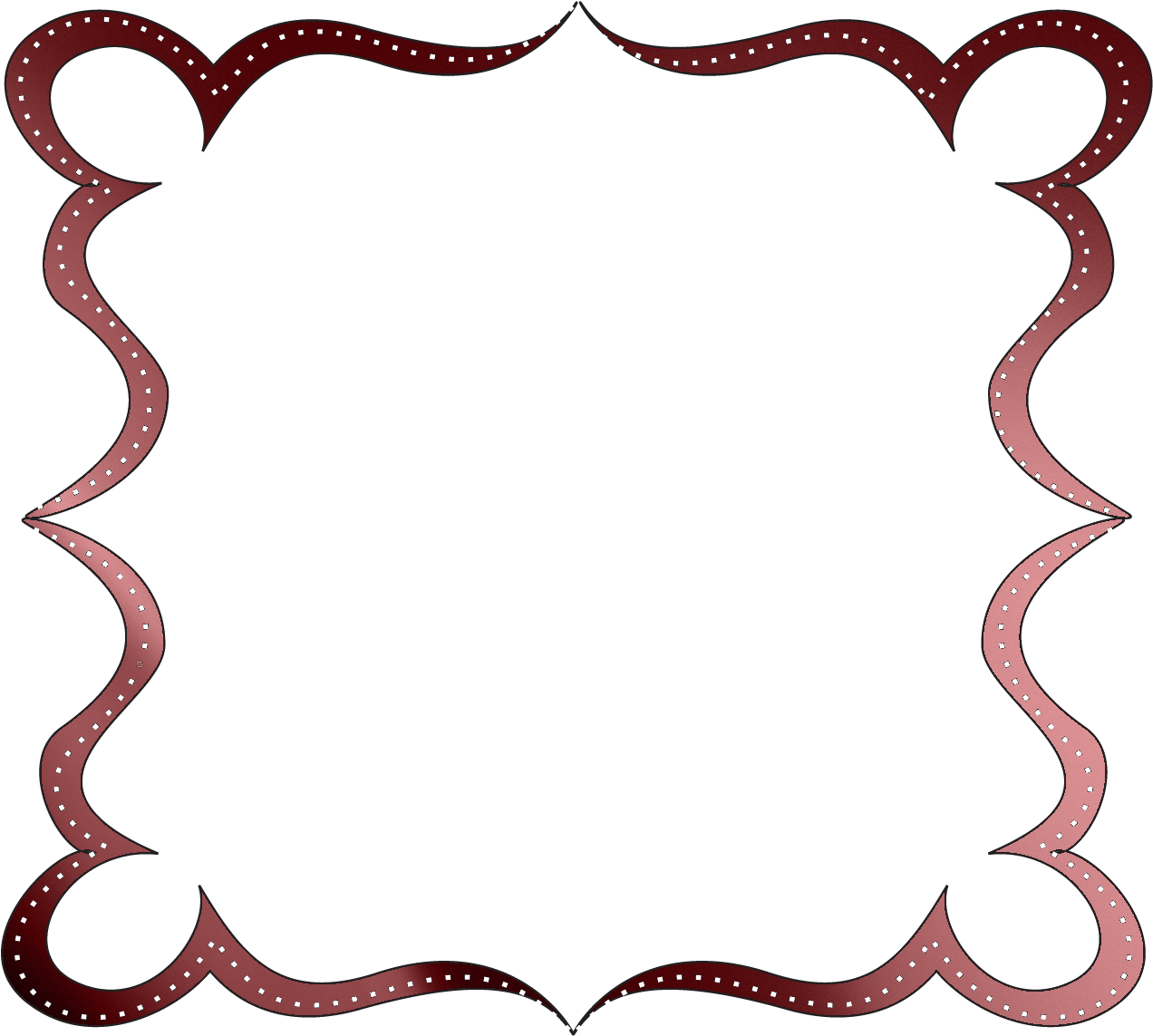 Elegant Redand Grey Fancy Border PNG image