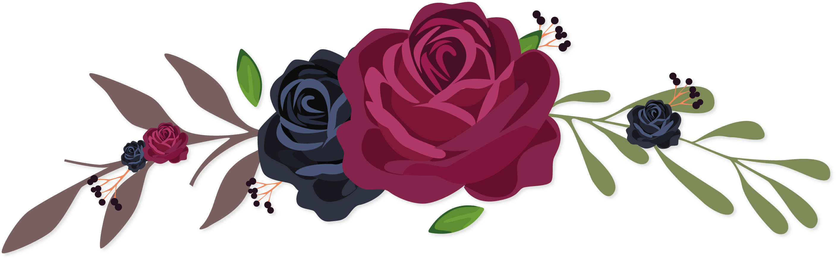 Elegant Rose Floral Vector PNG image