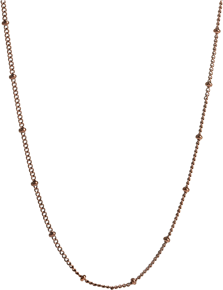 Elegant Rose Gold Chain Necklace PNG image