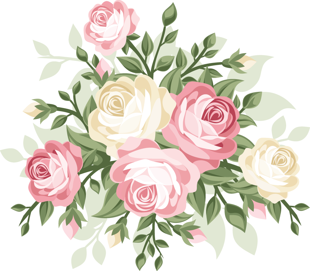 Elegant Rose Vector Bouquet PNG image