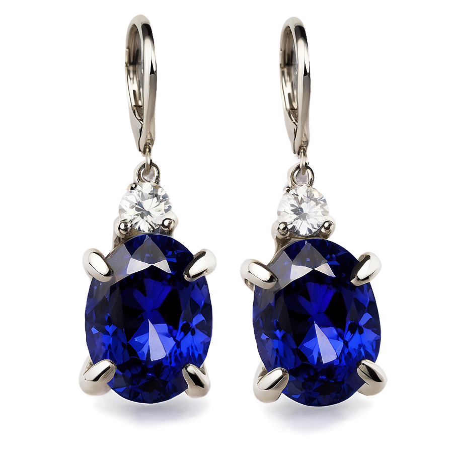 Elegant Sapphire Earring Png 05252024 PNG image