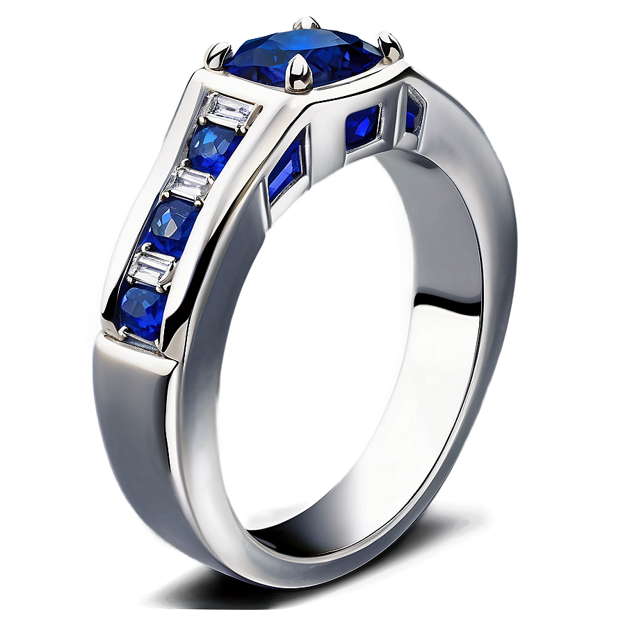 Elegant Sapphire Ring Png 06252024 PNG image