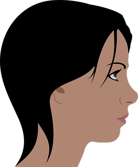 Elegant Silhouette Profile PNG image