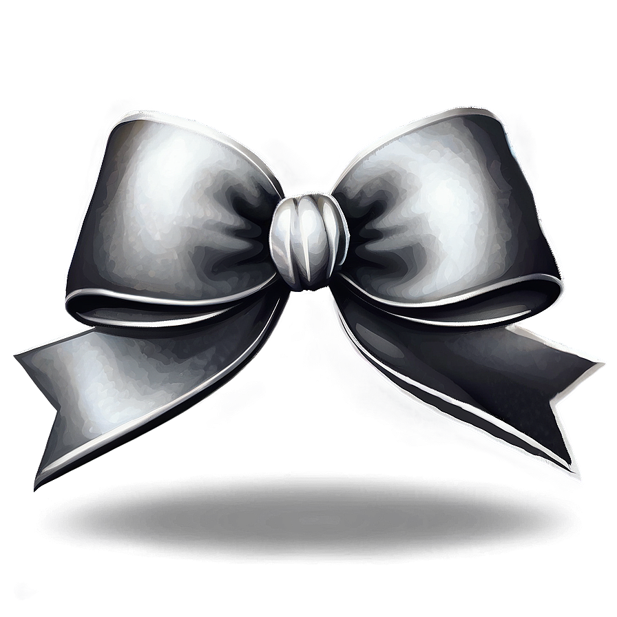 Elegant Silver Bow Png Ugb PNG image