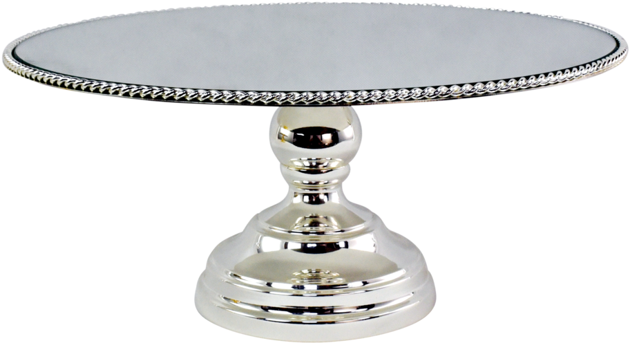 Elegant Silver Cake Stand PNG image