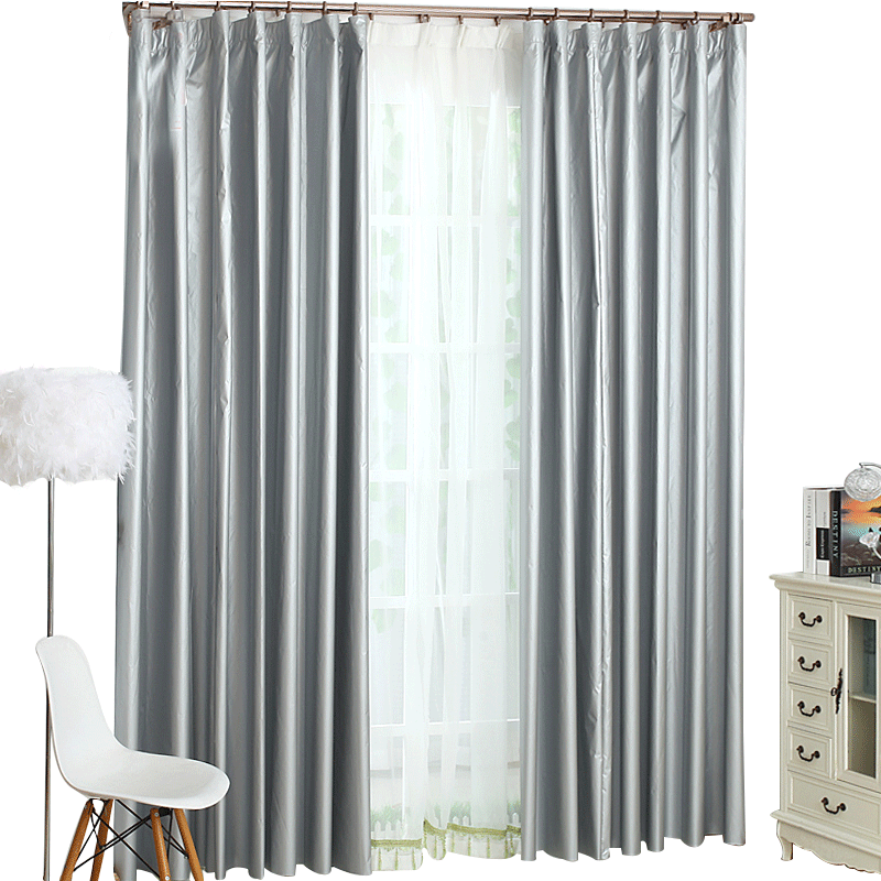 Elegant Silver Curtains Interior Design PNG image