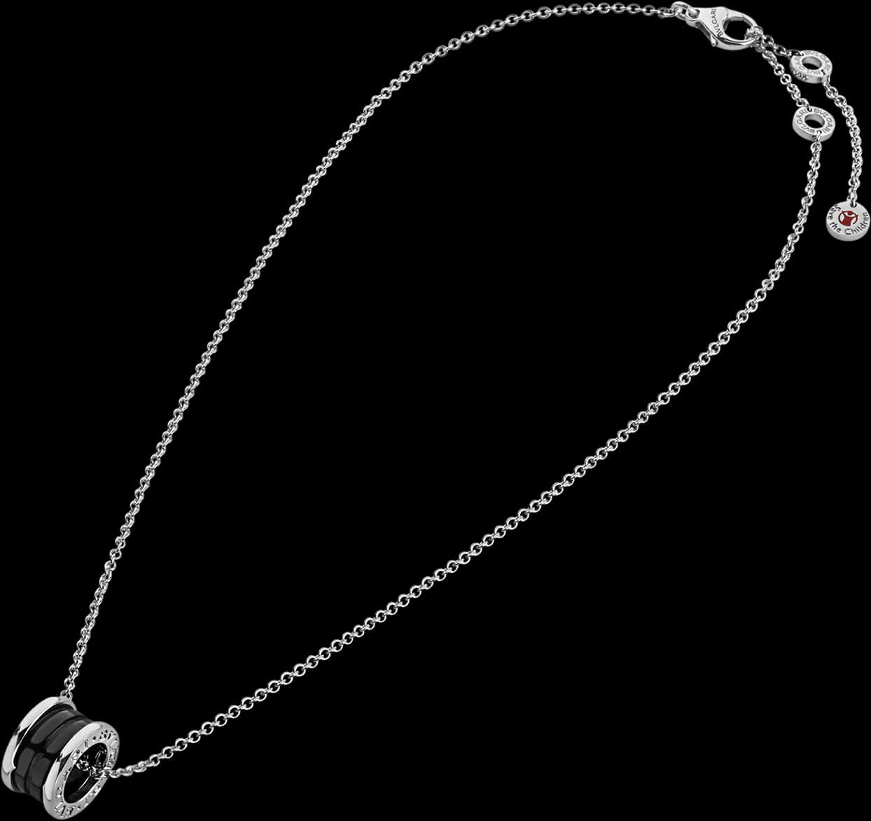 Elegant Silver Pendant Necklace PNG image