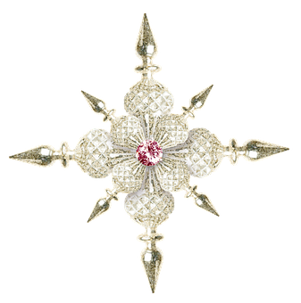 Elegant Snowflake Ornament PNG image