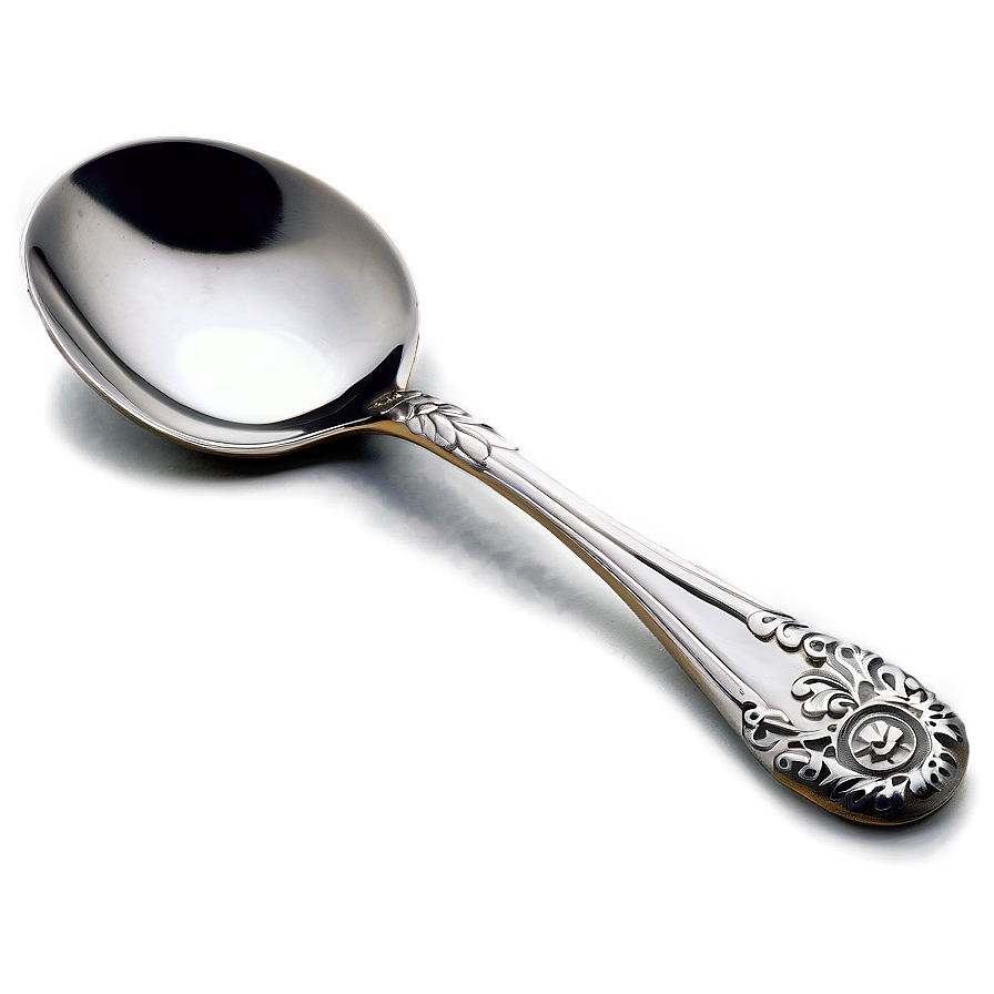 Elegant Teaspoon With Engravings Png 06252024 PNG image