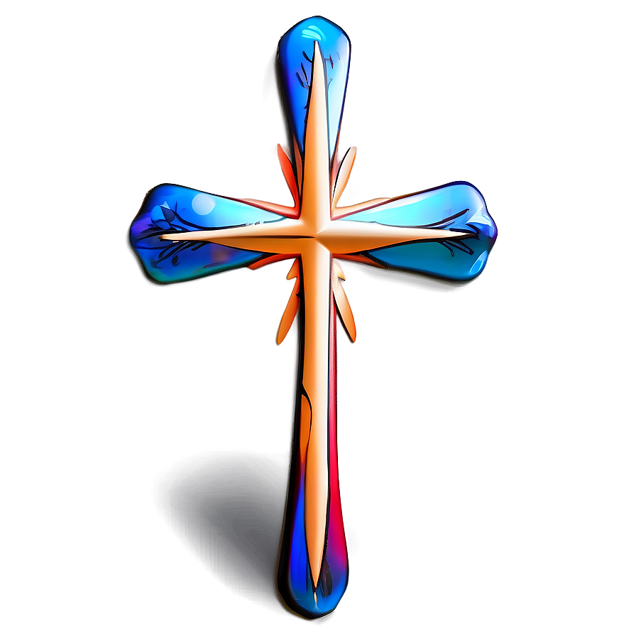 Elegant Thin Cross Illustration Png Ikd27 PNG image