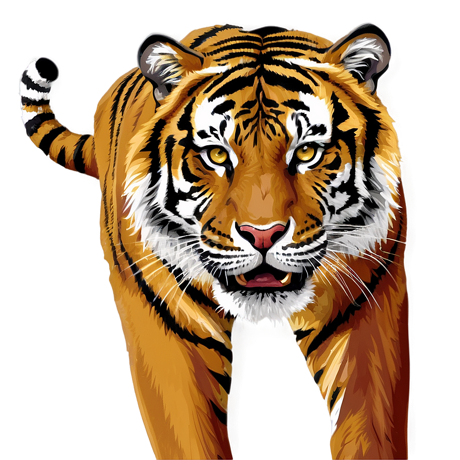 Elegant Tiger Face Outline Png 06252024 PNG image