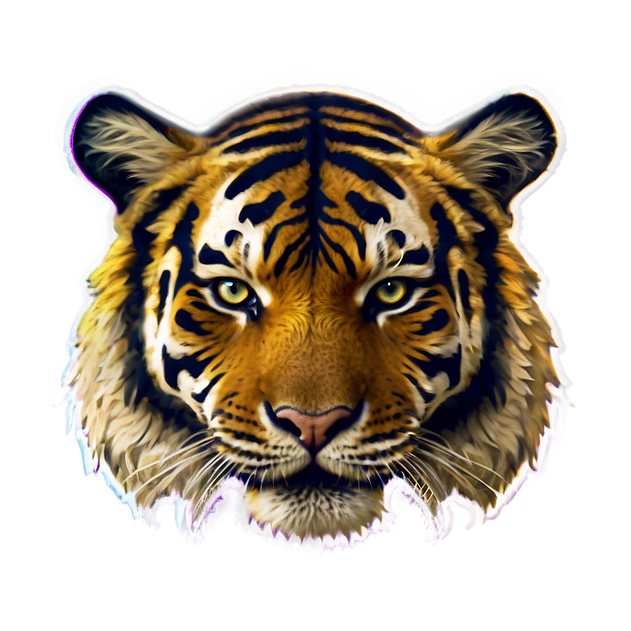 Elegant Tiger Face Outline Png Wxd PNG image