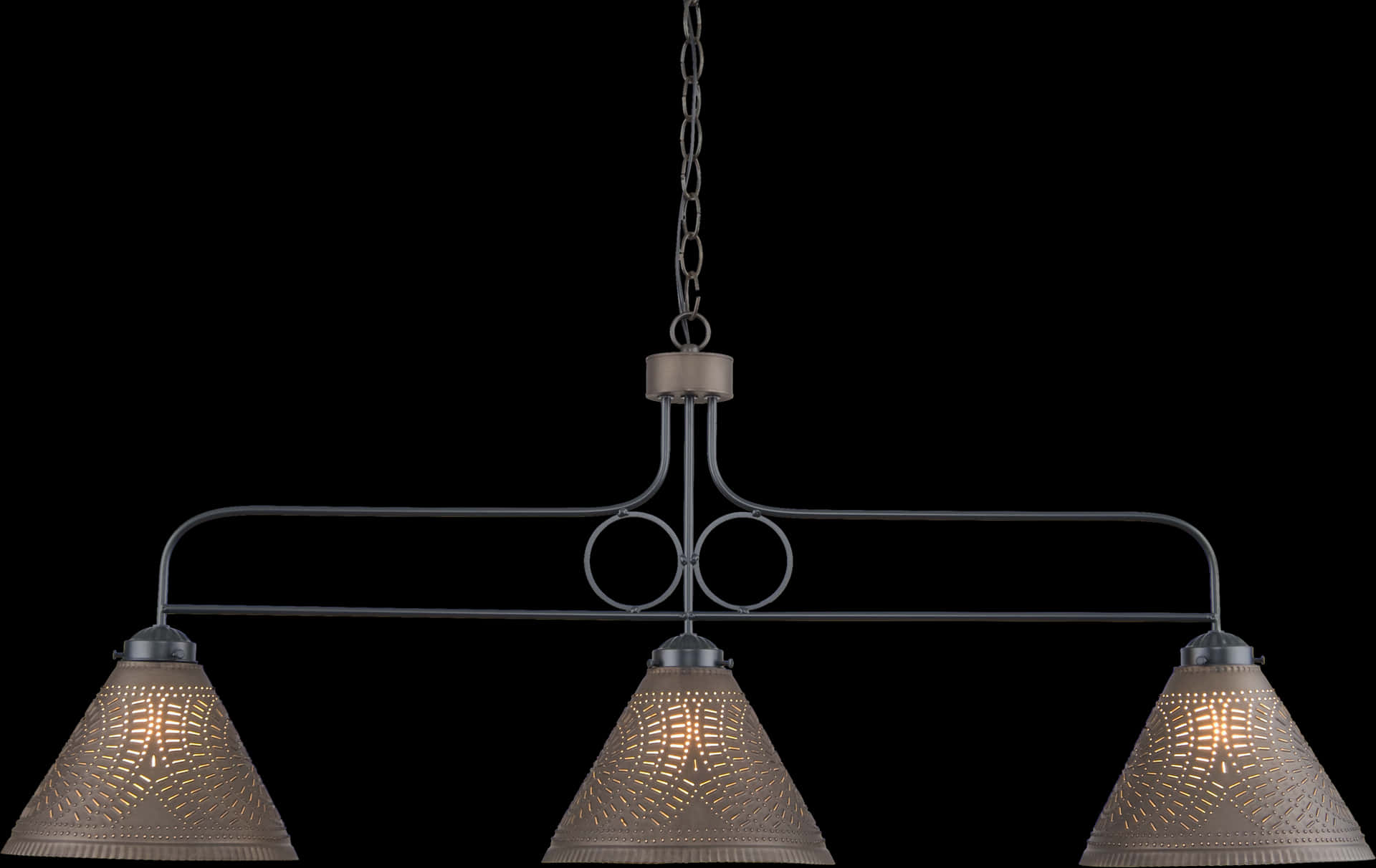 Elegant Triple Pendant Light PNG image