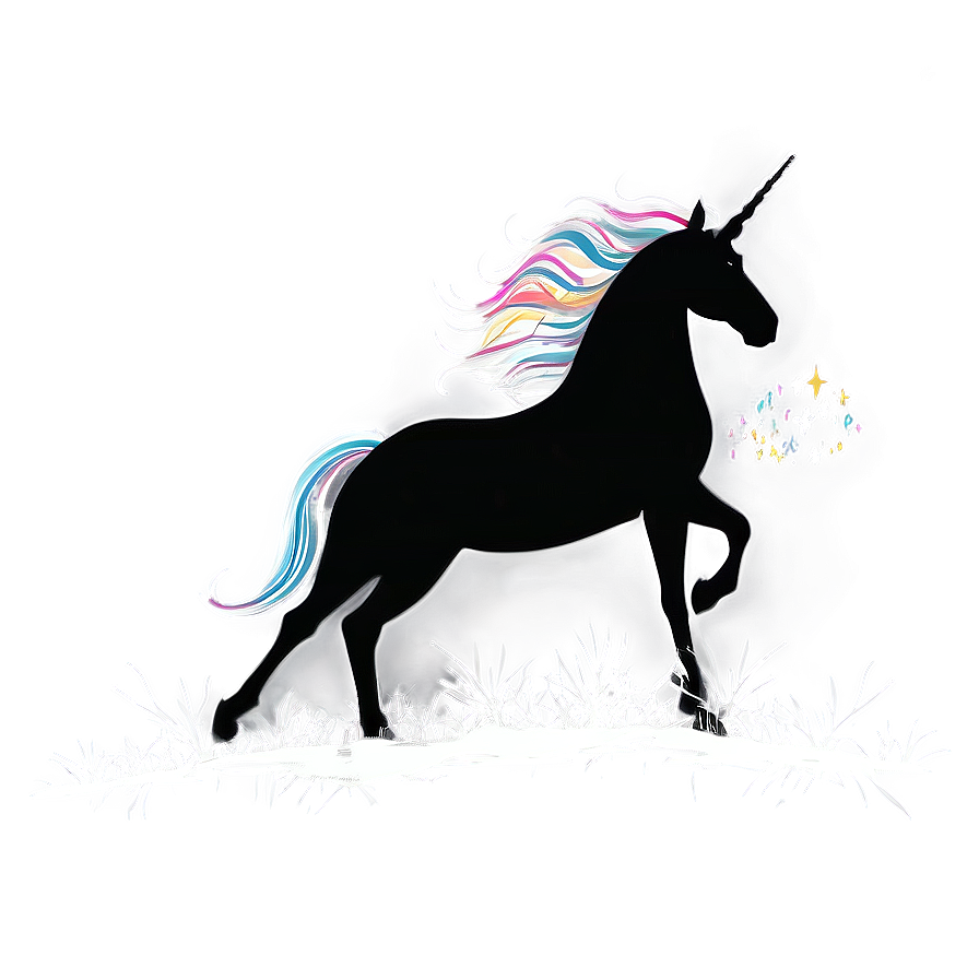 Elegant Unicorn Silhouette Png Mlh45 PNG image