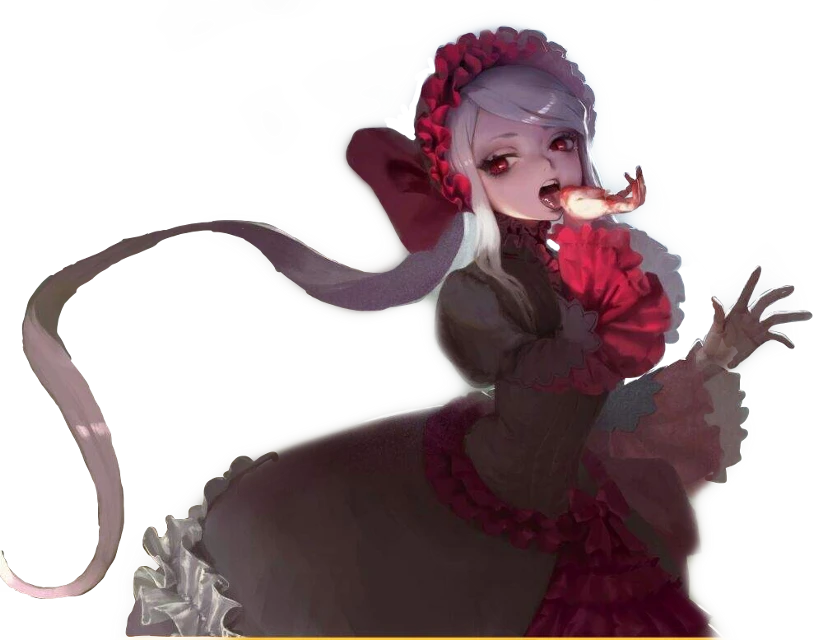 Elegant Vampire Girl Artwork PNG image