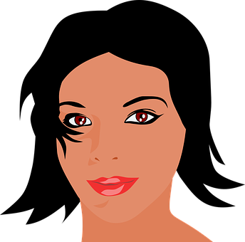 Elegant Vector Portrait PNG image