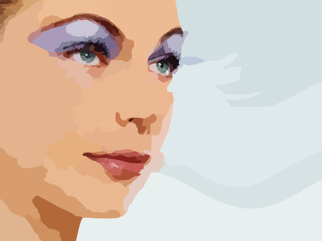 Elegant Vector Portrait Woman PNG image