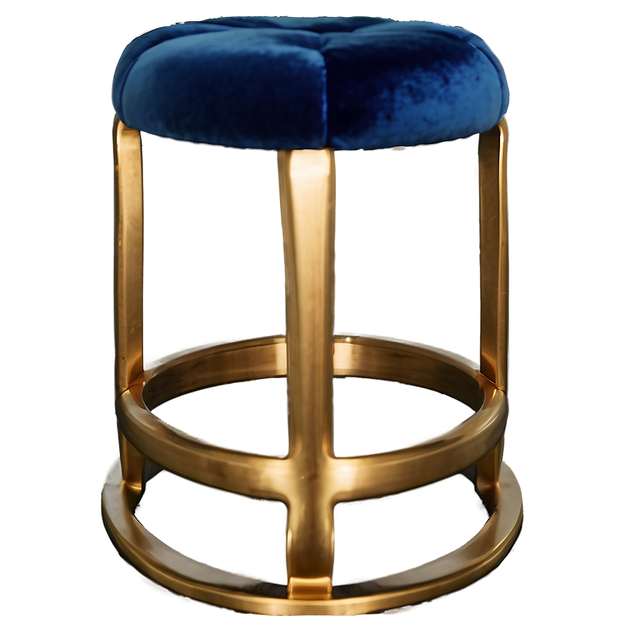 Elegant Velvet Barstool Png 06282024 PNG image