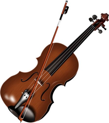 Elegant Violinand Bow PNG image