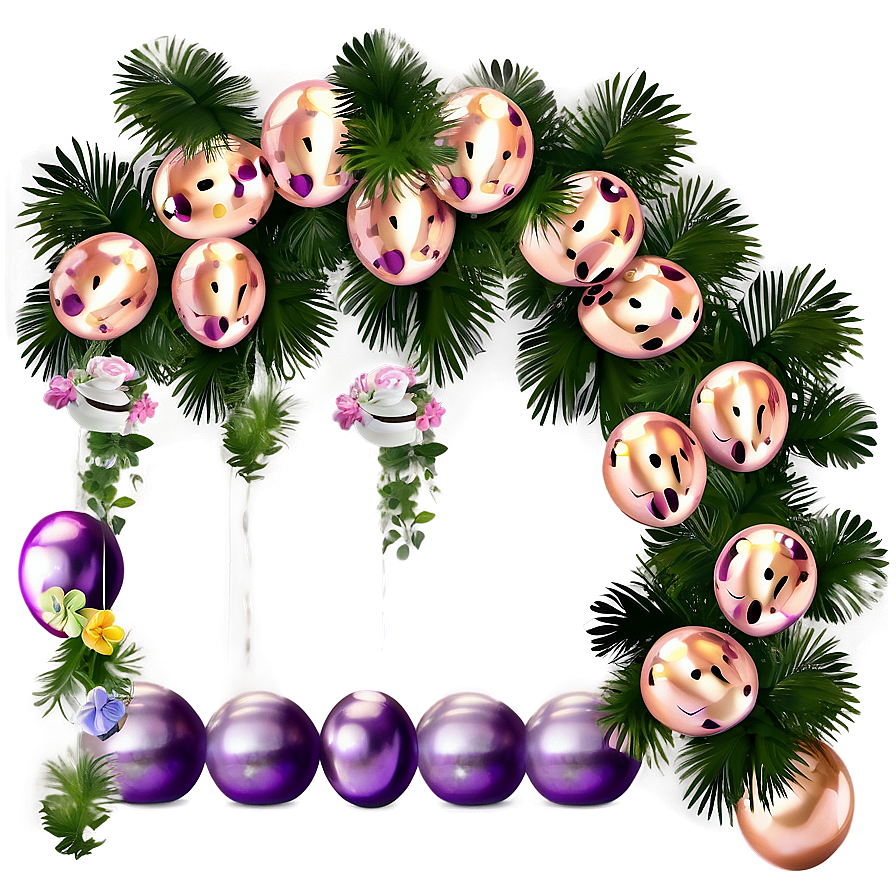 Elegant Wedding Balloon Garland Png Ptg2 PNG image