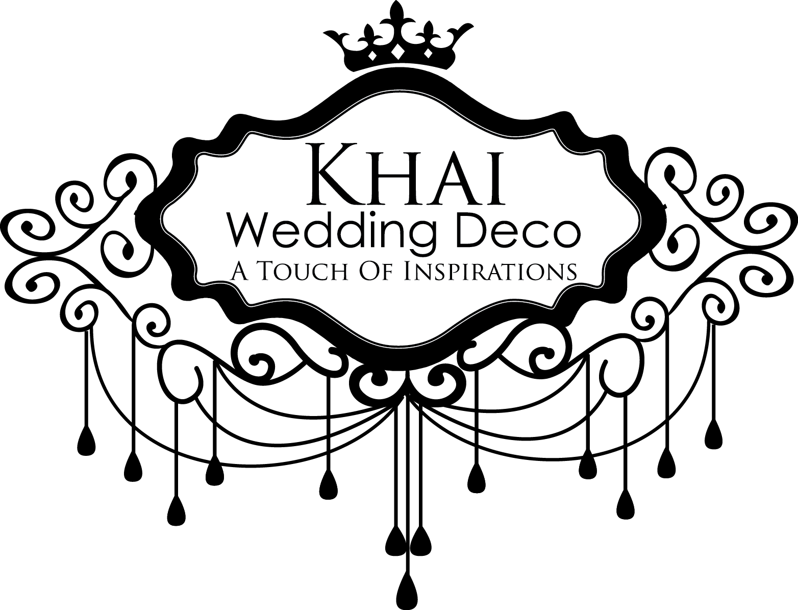 Elegant Wedding Deco Logo PNG image