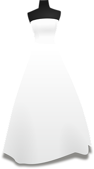 Elegant Wedding Dress Graphic PNG image