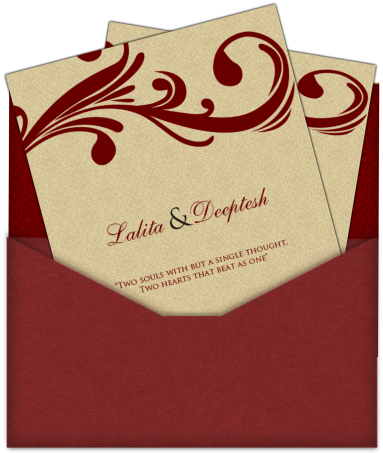 Elegant Wedding Invitation Design PNG image