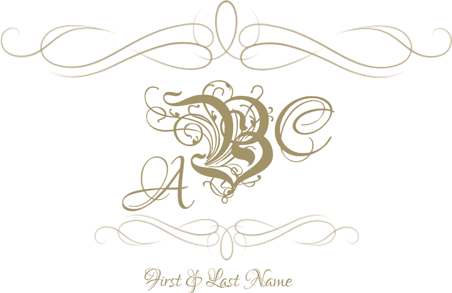 Elegant Wedding Monogram Design PNG image