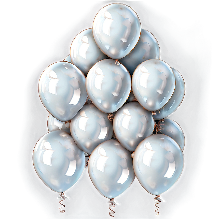 Elegant White Balloon Png 06212024 PNG image