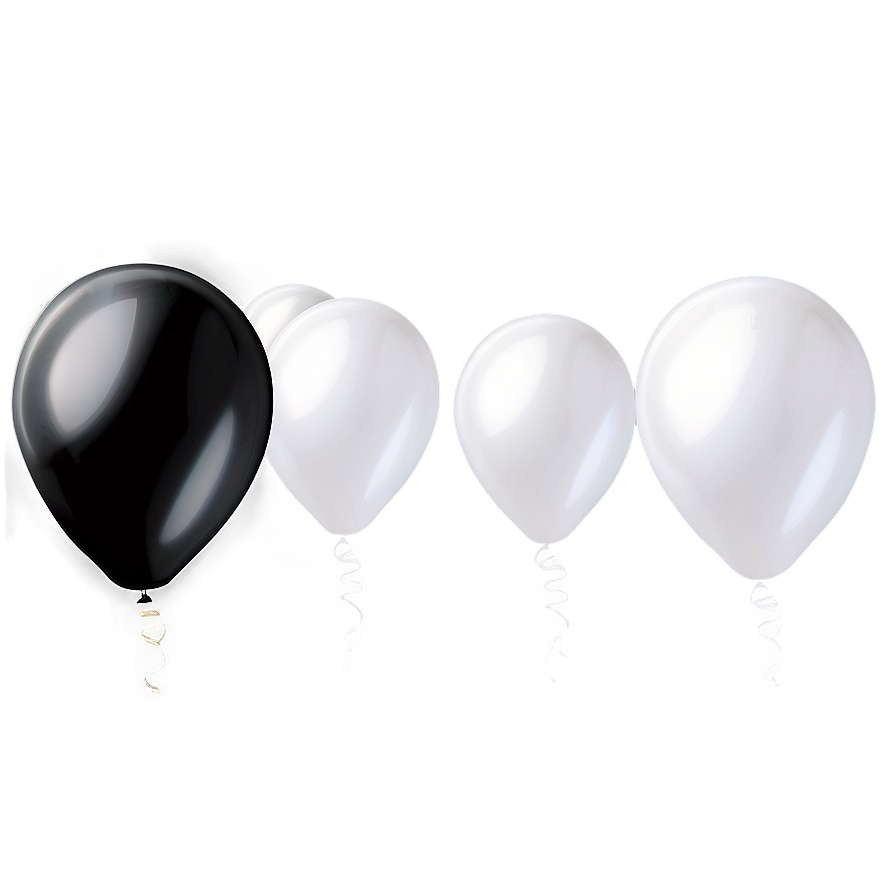 Elegant White Balloons Png 06122024 PNG image