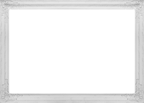 Elegant White Frameon Black Background PNG image