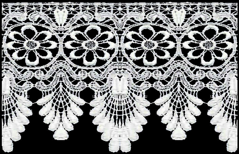 Elegant White Lace Pattern PNG image