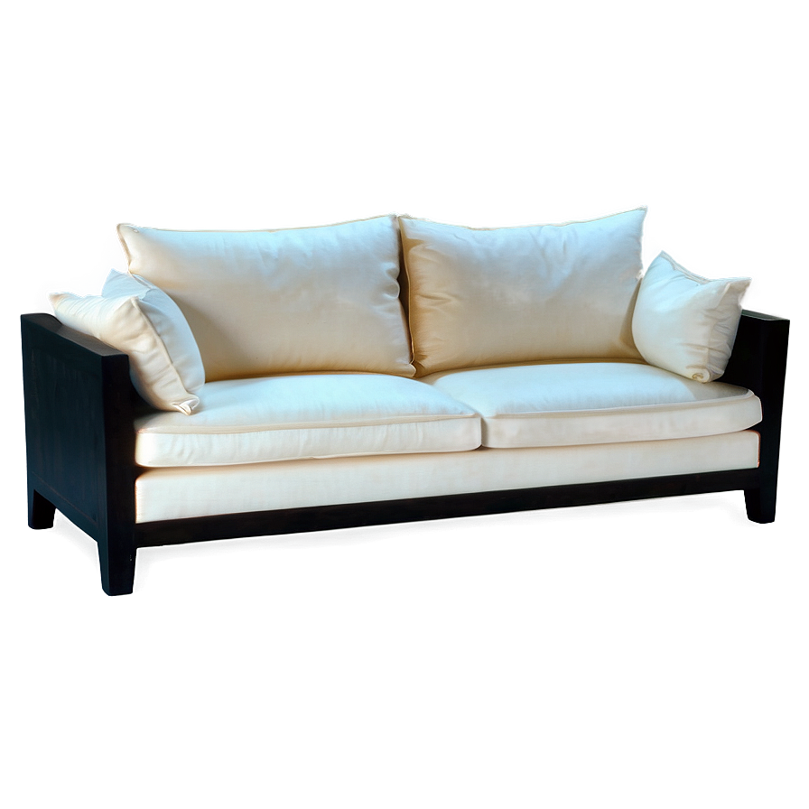 Elegant White Sofa Png 20 PNG image