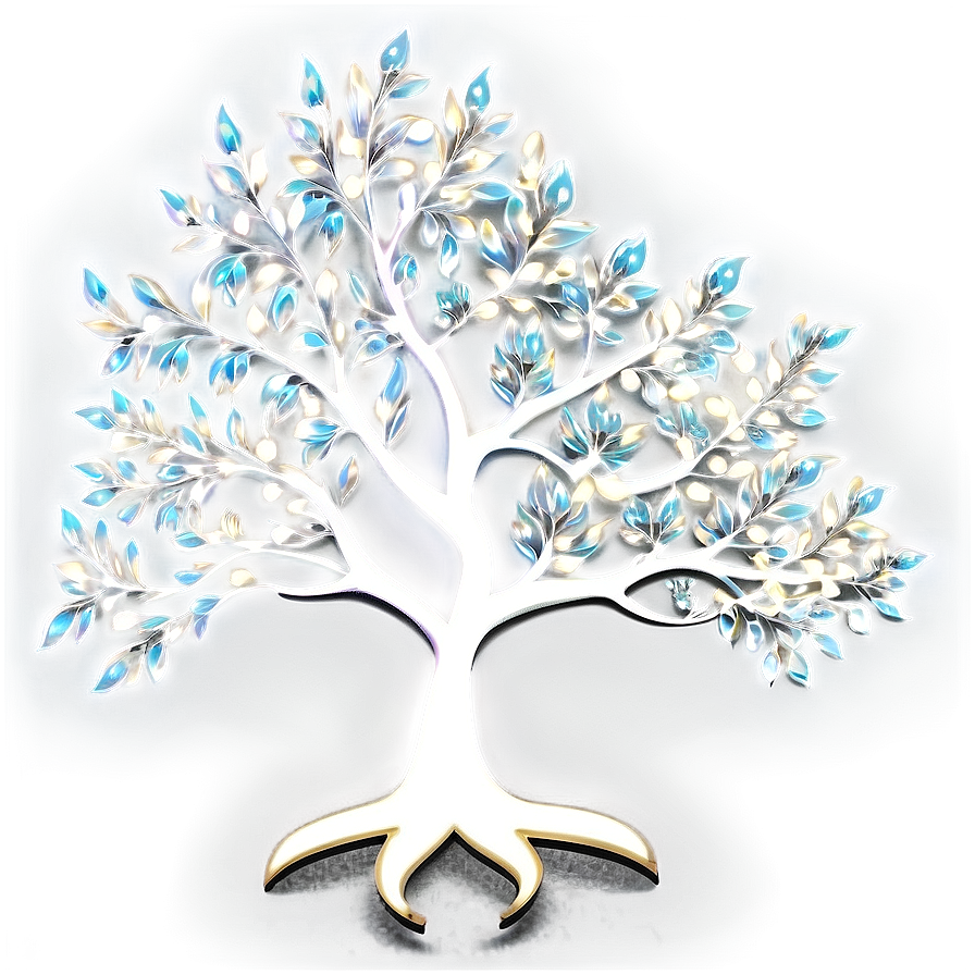 Elegant White Tree Design Png Ewx PNG image