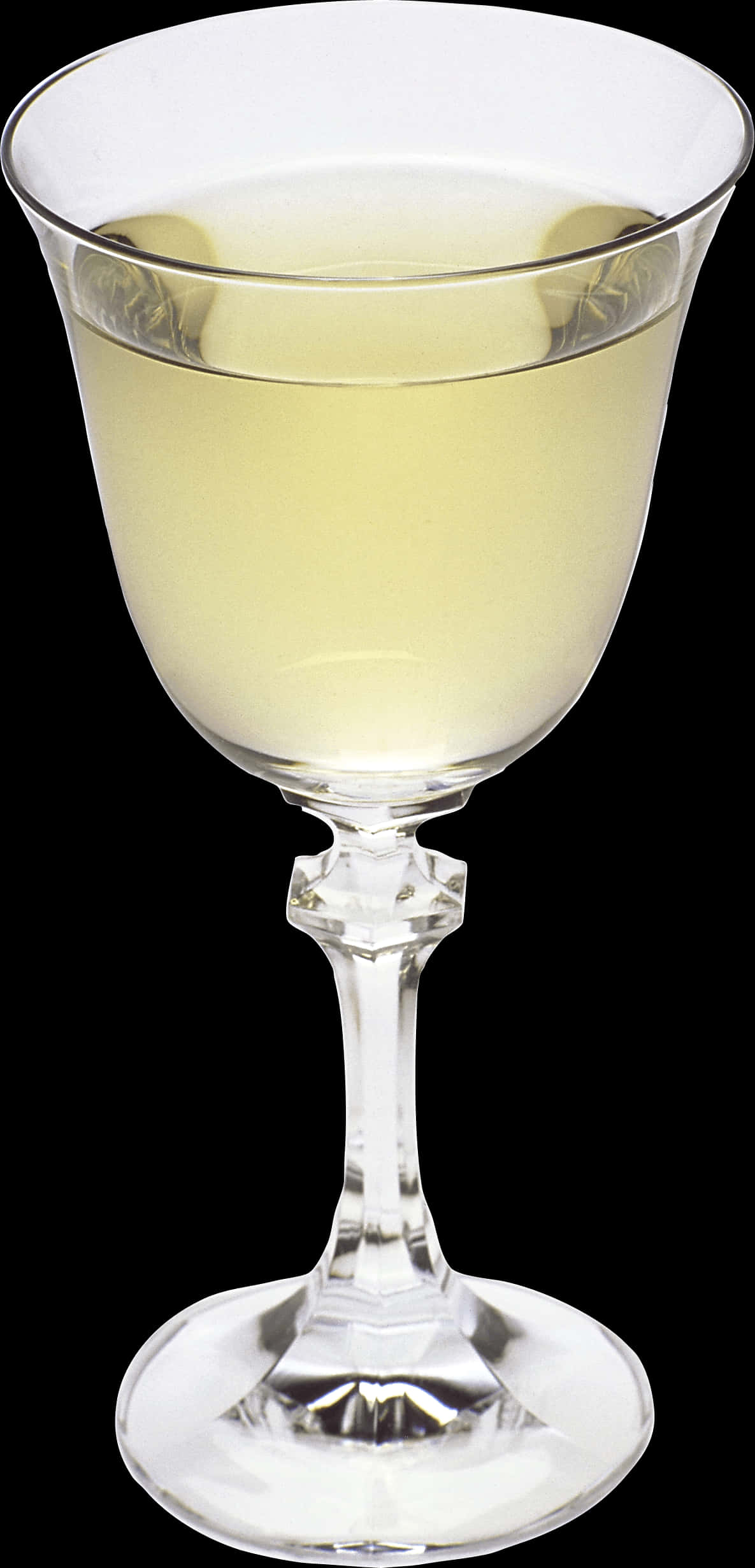 Elegant White Wine Glass PNG image